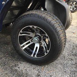 10" Aluminum Rim with larger tire for DMF Golf Carts