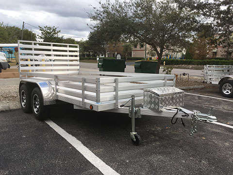 DMF Aluminum Trailer 6 x 12 foot double axel / twin axel with tool box