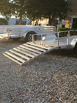 DMF Aluminum Trailer 5x8 deluxe bi fold ramp