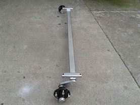DMF Aluminum Trailer torsion axle before mounting